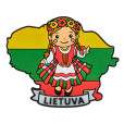 Magnetas Lietuvos kontūras ir Lietuvaitė